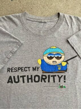 1999 South Park ‘’Respect my authority’’ Cartoon Comedy Tee Shirt